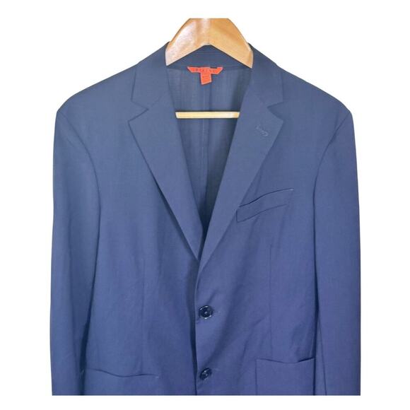 New BARENA Venezia Borgo Palio Navy Lightweight Mens Blazer Jacket Italian Sz46 - Picture 3 of 16